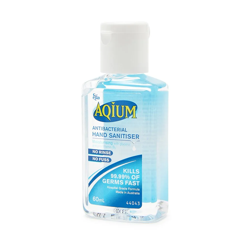 Aqium Antibacterial Gel Hand Sanitiser 60ml