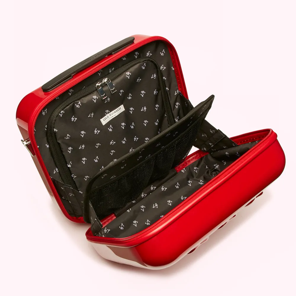 RED LULU LIPS VANITY CASE