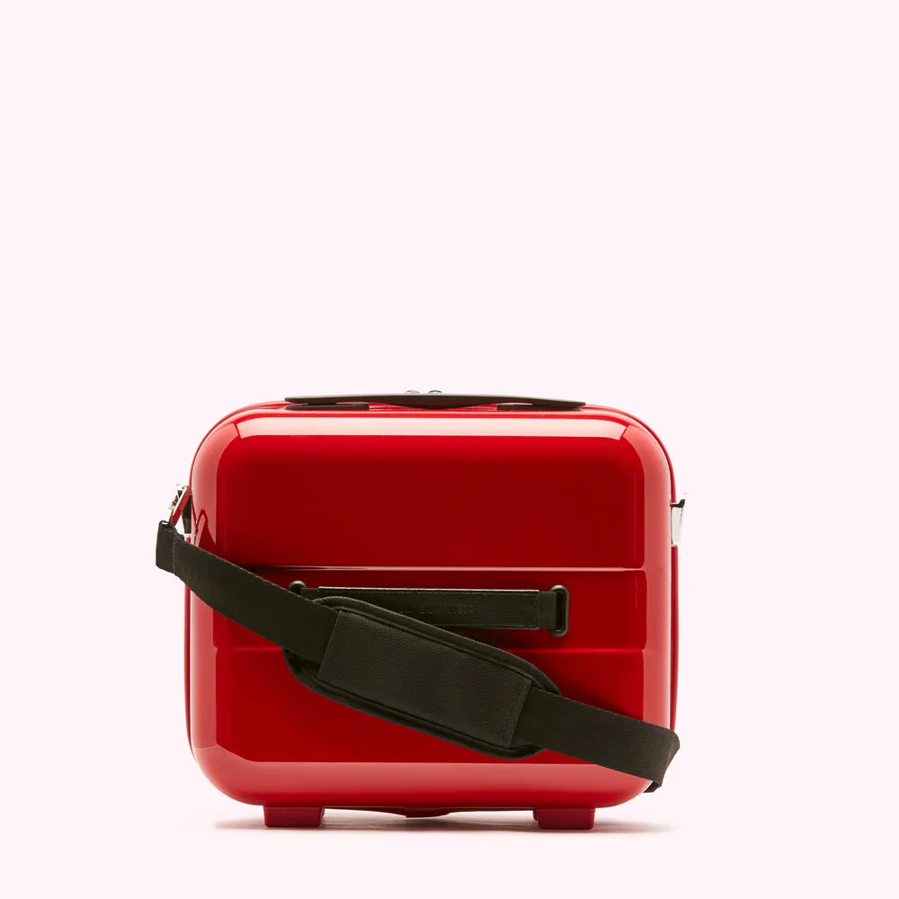 RED LULU LIPS VANITY CASE