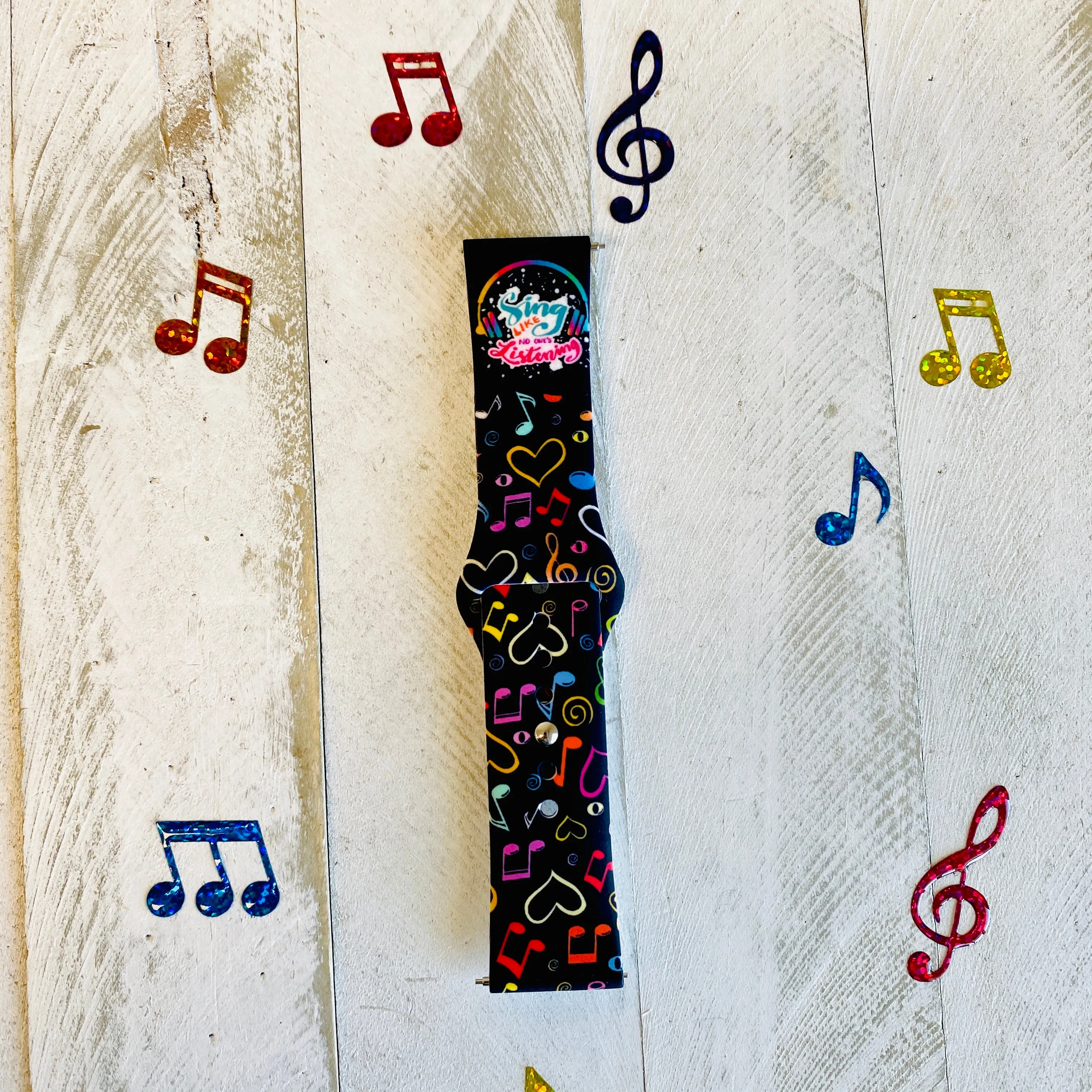 Sing Print Silicone Band For Samsung Watch