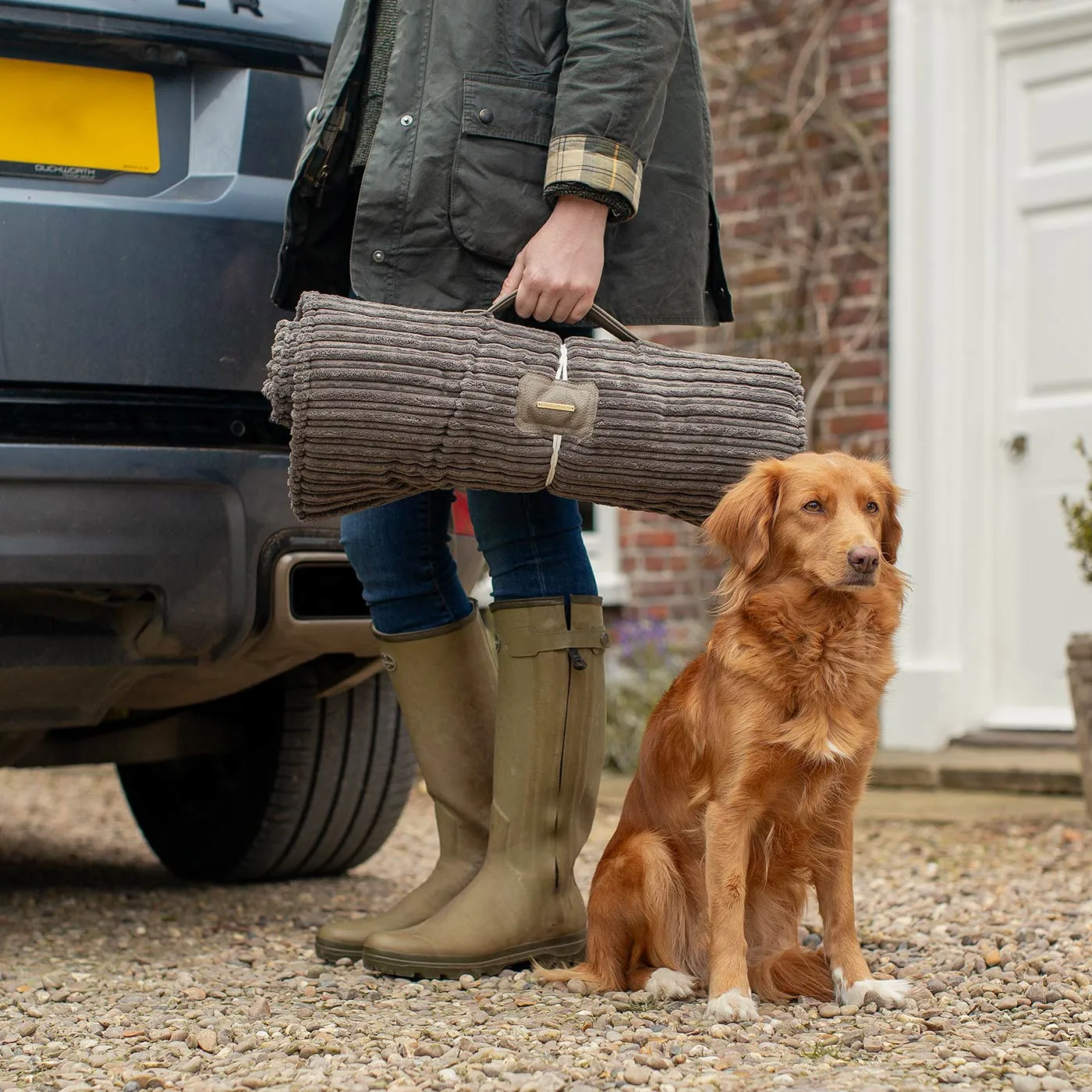 Travel Mat in Dark Grey Essentials Plush by Lords & Labradors